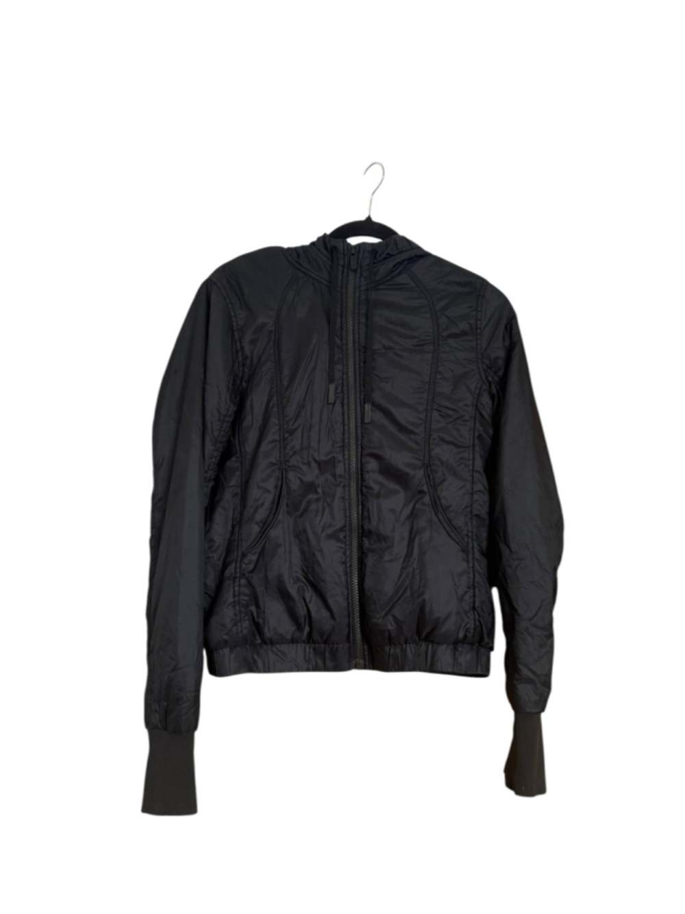 Women's Lululemon Bomber Jacket Size 6 Black - Picture 2 of 4